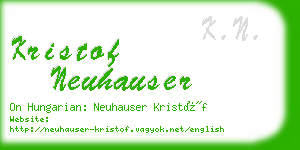 kristof neuhauser business card